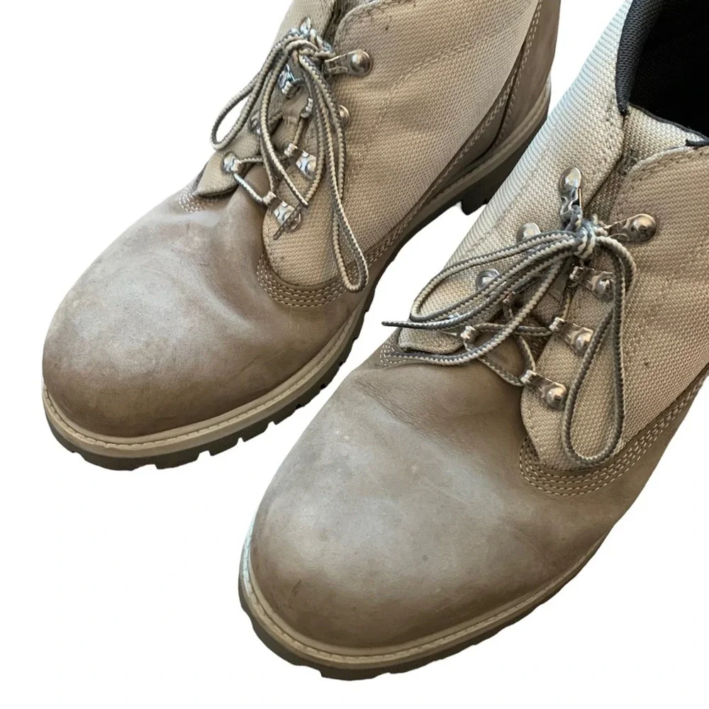 Timberland | men's lace up workboot size 12 light brown Premium Leather